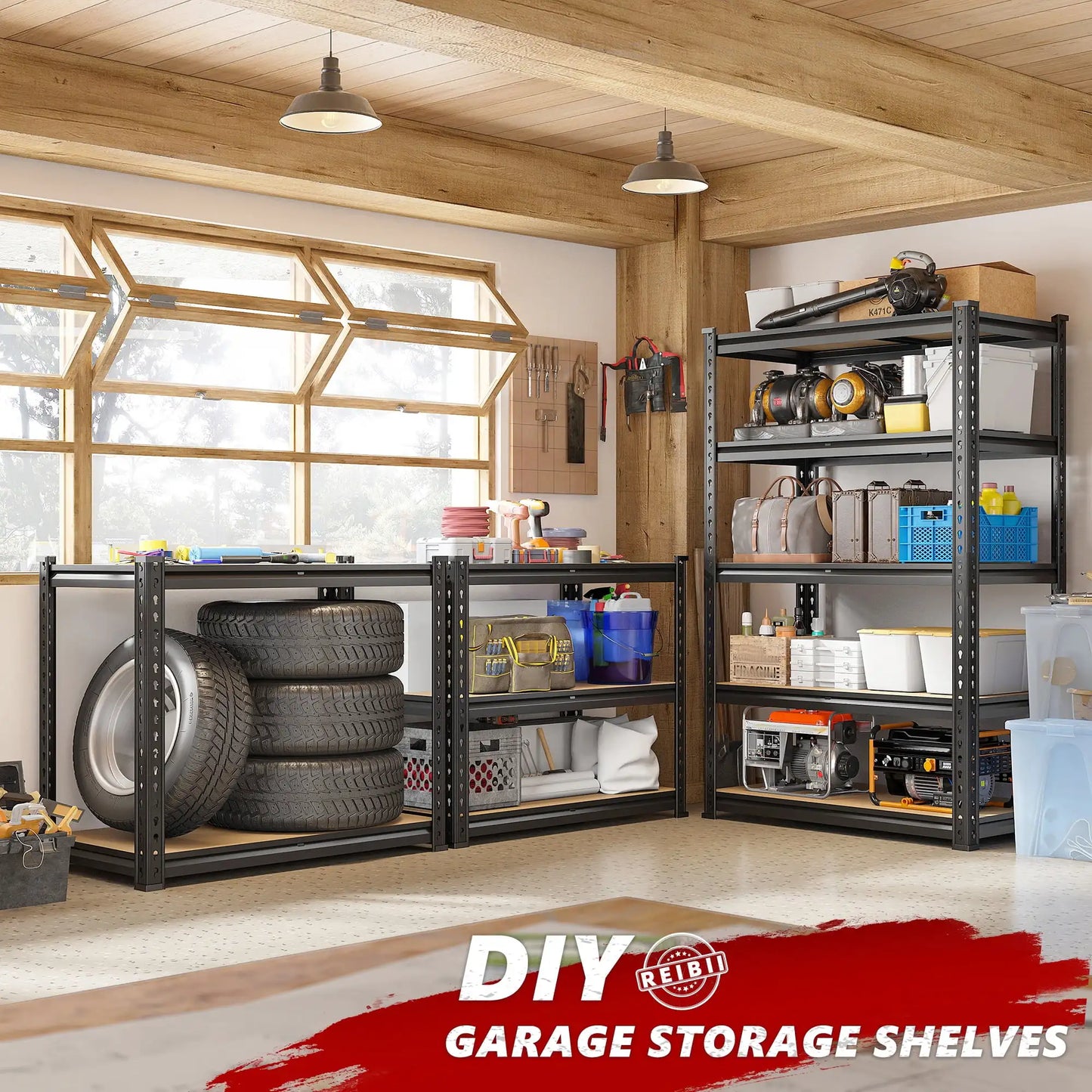 2020LBS Storage Shelves 5 Tier Garage Shelving Heavy Duty