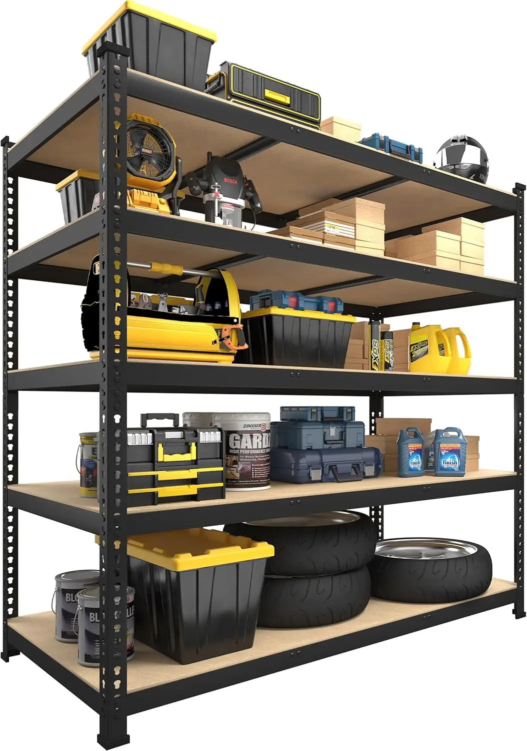 Heavy Duty Storage Shelves - 5 Tier Adjustable Metal Rack