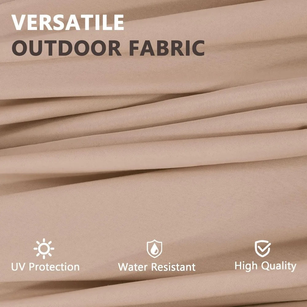 13Ft Large Patio Umbrella with Base Easy Crank for Poolside