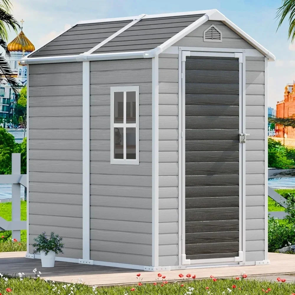 Waterproof Outdoor Shed with Floor & Lockable Door & Vents