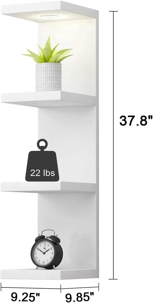 Versatile 4 Tier Wall Shelf Unit to Display Charming Showpieces