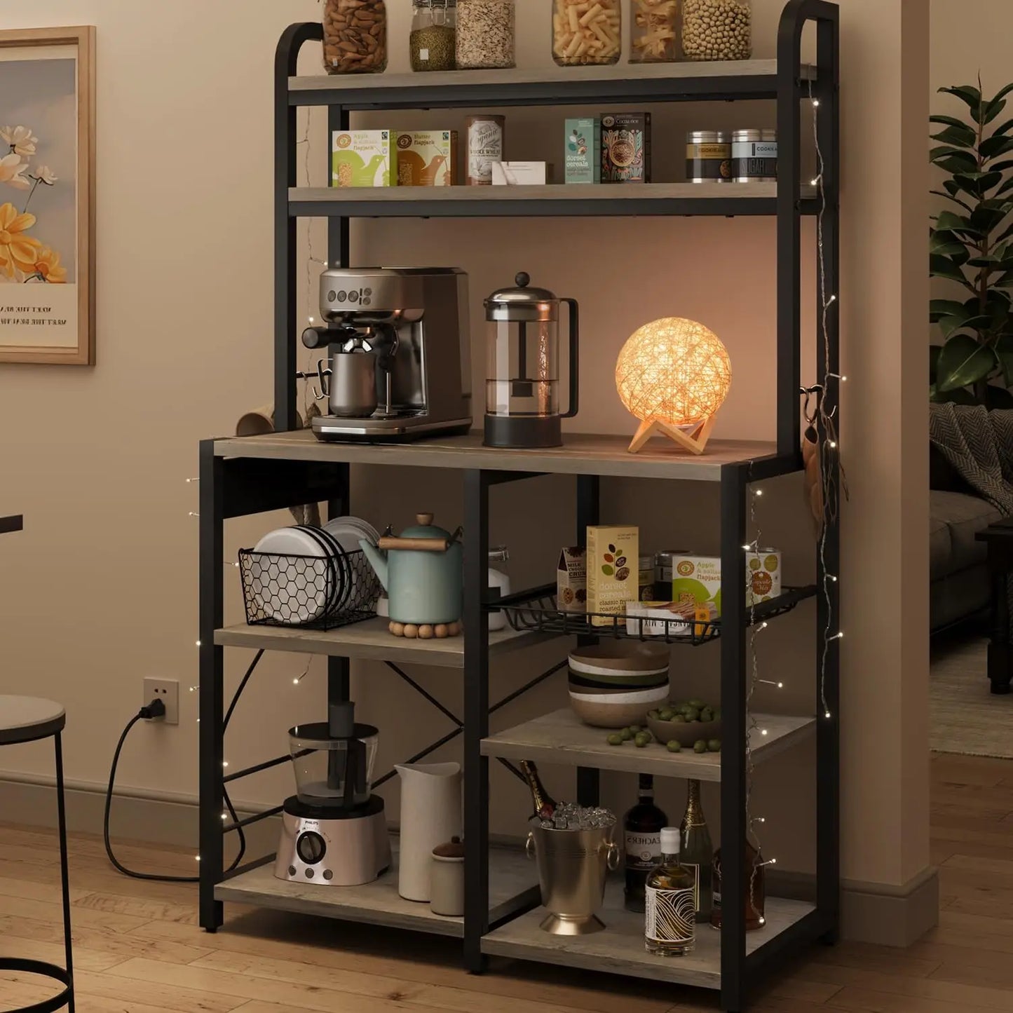 Bakers Rack with Power Outlet Kitchen Baker Rack Free