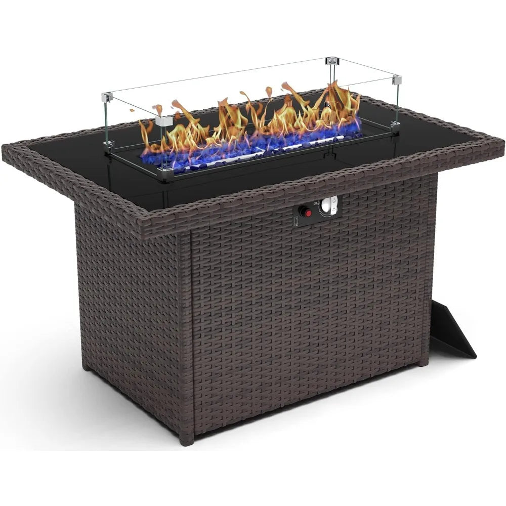 44 Inch Propane Gas Fire Pits Table for Outside Patio