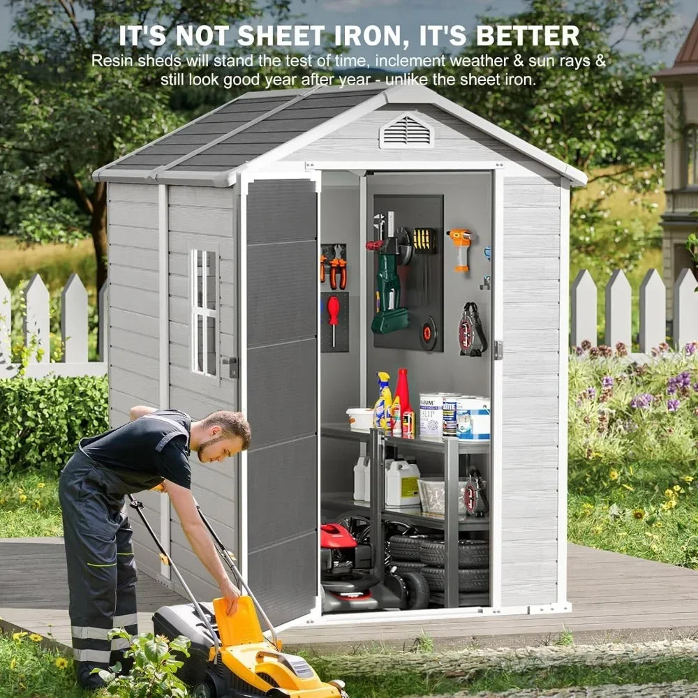 Waterproof Outdoor Shed with Floor & Lockable Door & Vents
