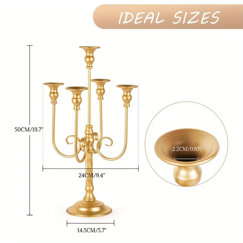 5 Candle Holders For Weddings And Banquets Iron Pillar Set