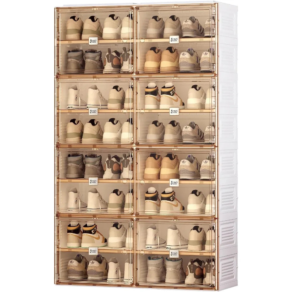 Portable Shoe Rack for Closet Entryway 8 Tiers 32 Pairs