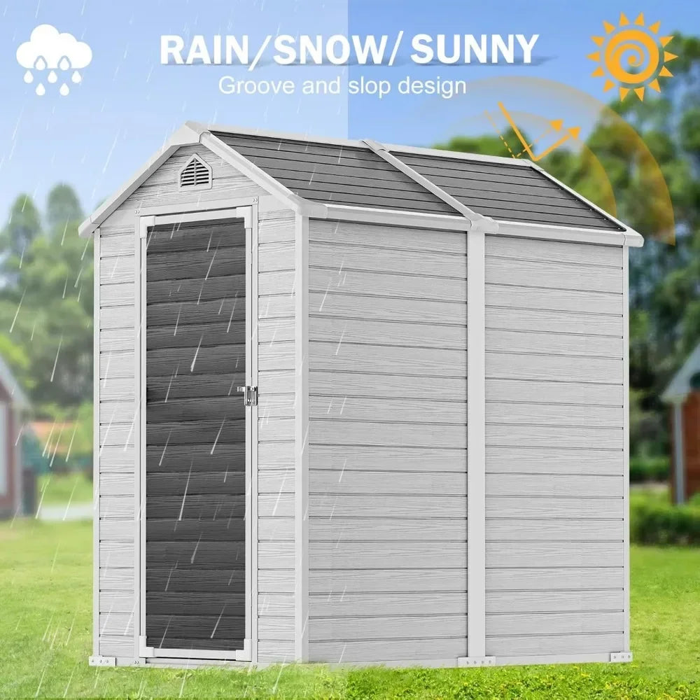 Waterproof Outdoor Shed with Floor & Lockable Door & Vents