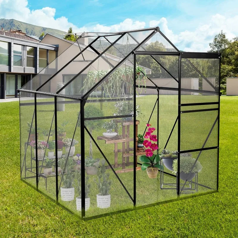 6x6 Ft Polycarbonate Walk In Greenhouse All Season Garden