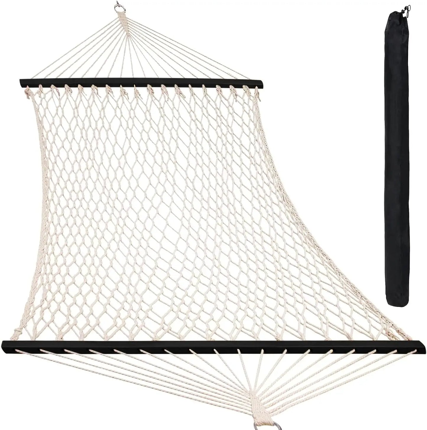 Outdoor Quilted Fabric Hammock with Pillow for Patio Use