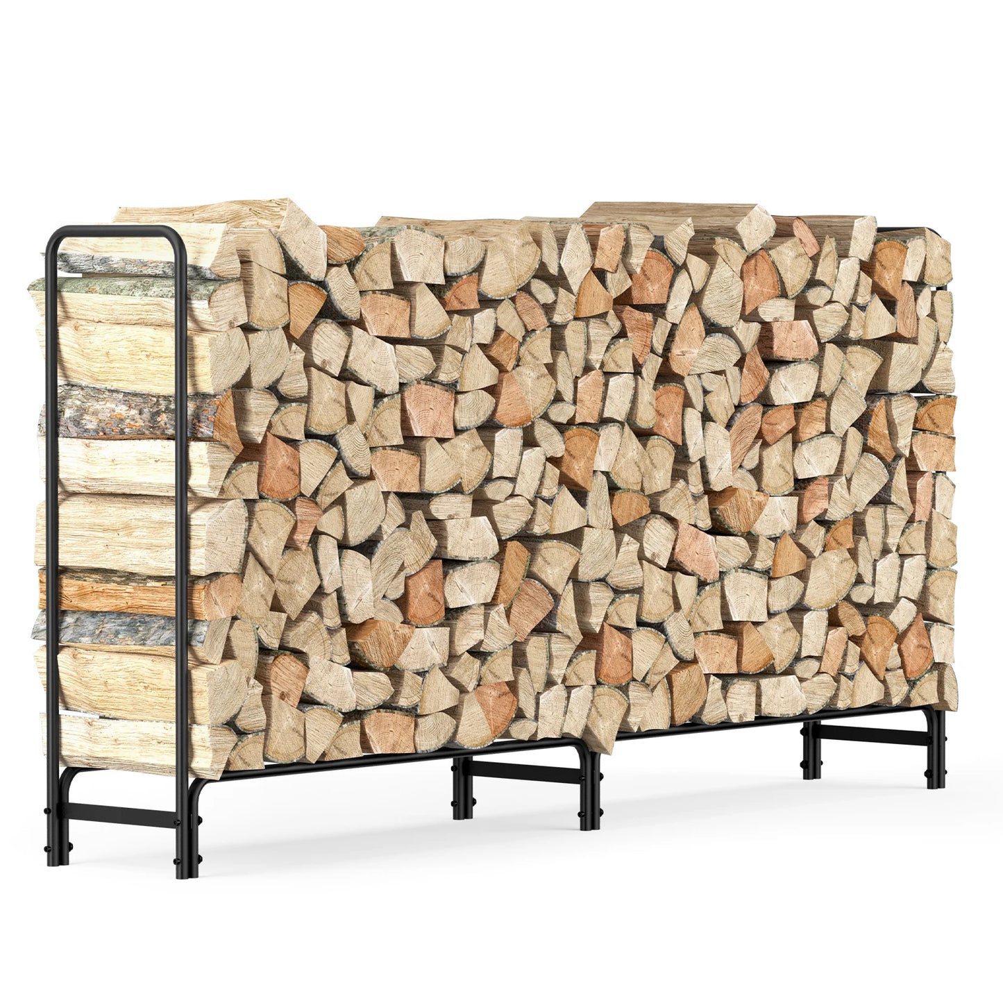 Outdoor Metal Log Rack For Fireplace Heavy Duty Storage