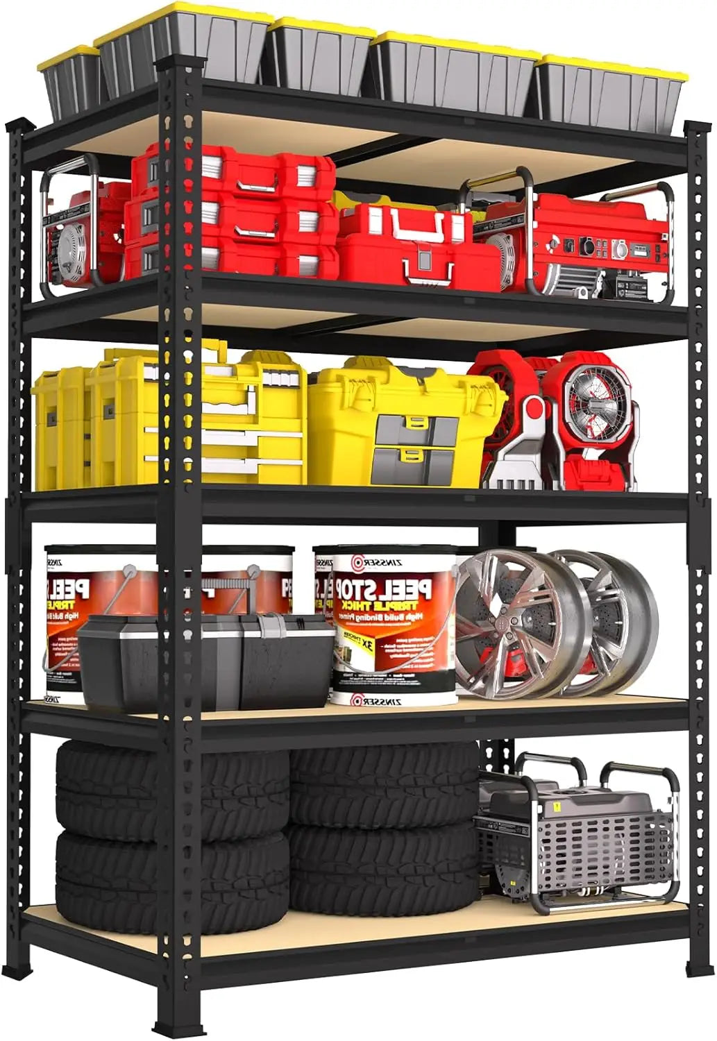 Heavy Duty Storage Shelves - 5 Tier Adjustable Metal Rack