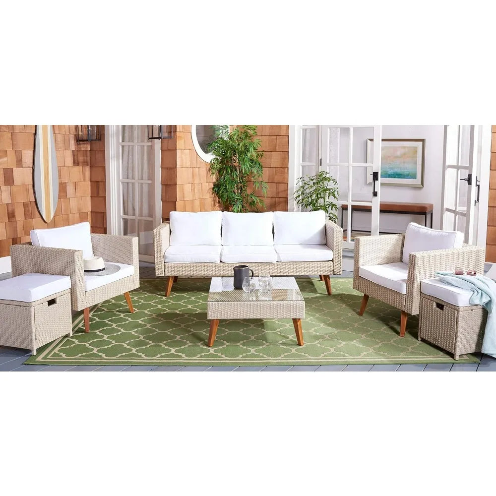 Outdoor Collection Presla Wicker Cushion 6-Piece Living Set