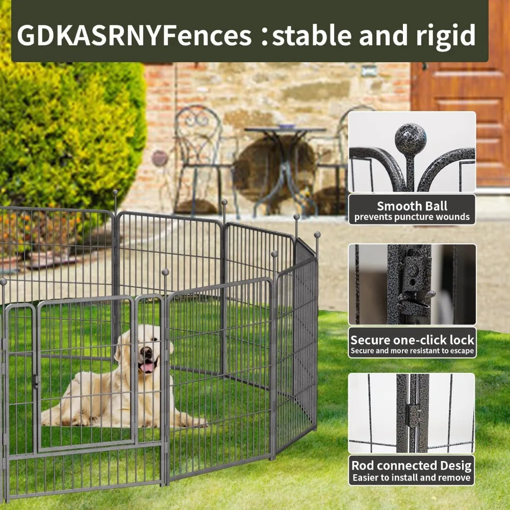 Dog Playpen 32/40/45 Inch Heavy Duty Folding Indoor Outdoor