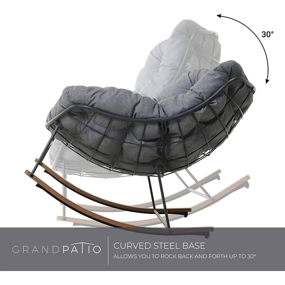 Royal Rocking Chairs Coated Outdoor Rocking Recliner Set