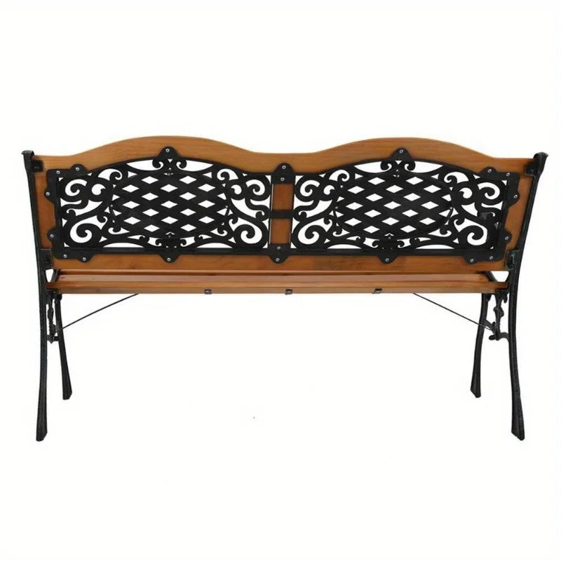 50 Inches Patio Porch Garden Bench Cast Iron Outdoor Chair Love Seats Park Benches