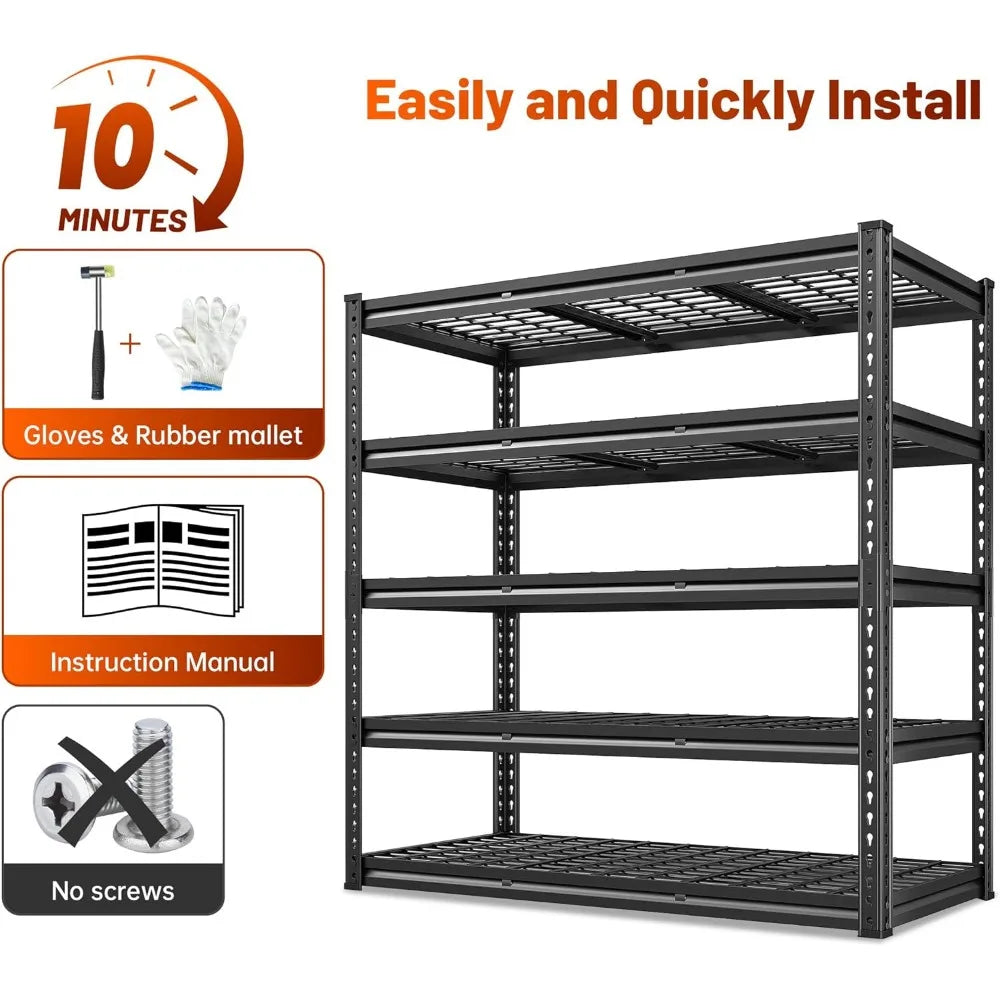 48 W Garage Shelf 3000LBS Heavy Duty Adjustable Storage