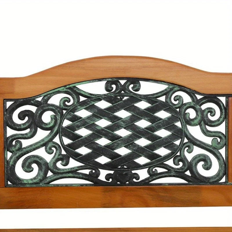 50 Inches Patio Porch Garden Bench Cast Iron Outdoor Chair Love Seats Park Benches