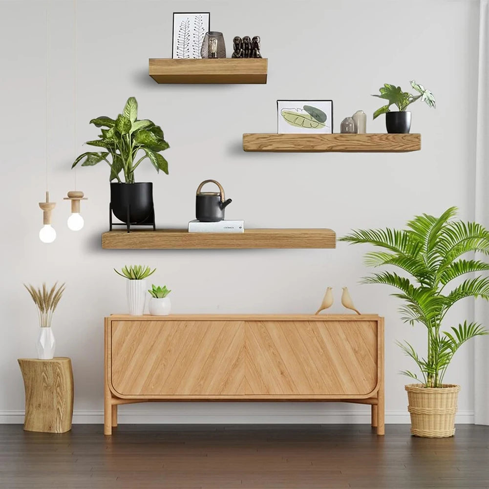 Wooden Concealed Floating Shelf With Secret Compartment