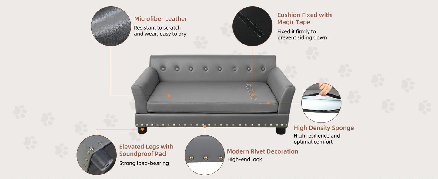 Rectangle Pet Bed For Medium And Large Dogs Elevated Sofa