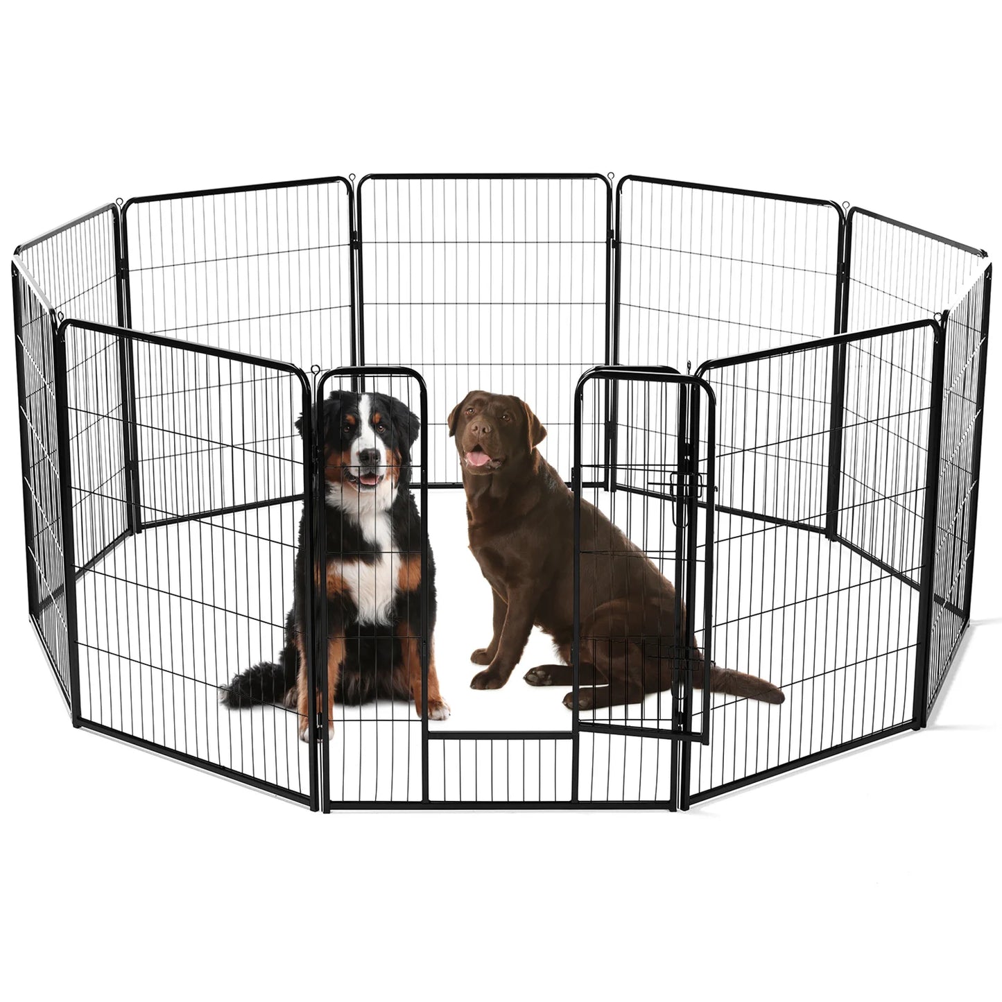 JHK 8 Panel Dog Playpen Indoor Pet Fence Heavy Duty Metal Pen