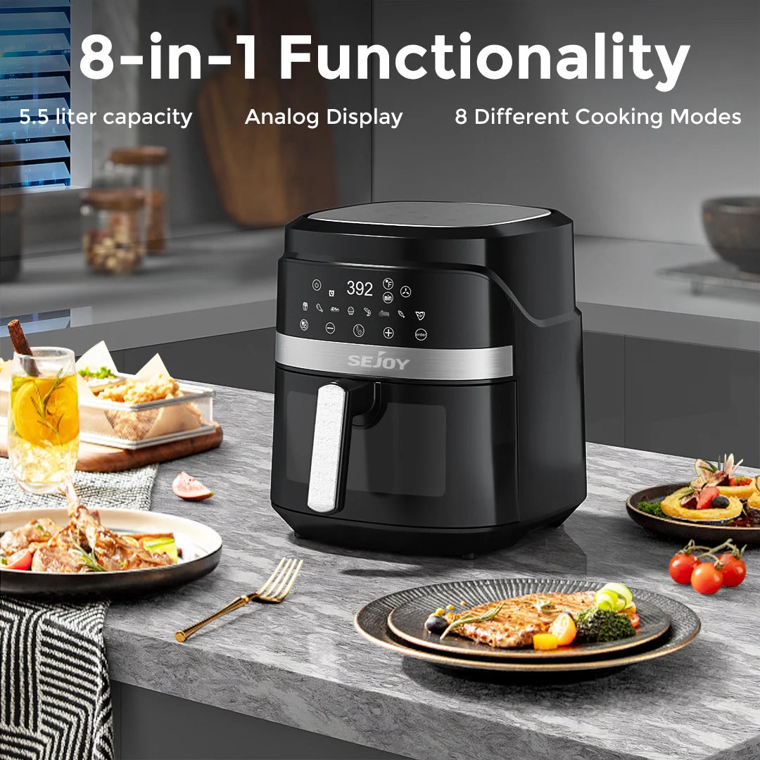 Air Fryer 8 In 1 6L Electric Oven Oilless Cooker Roast Bake