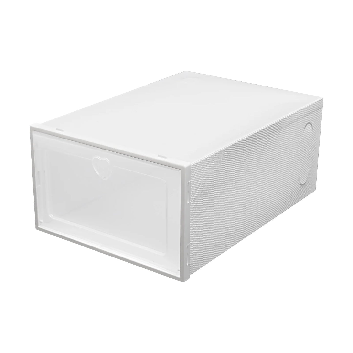 20X Clear Plastic Shoe Storage Boxes Stackable Foldable