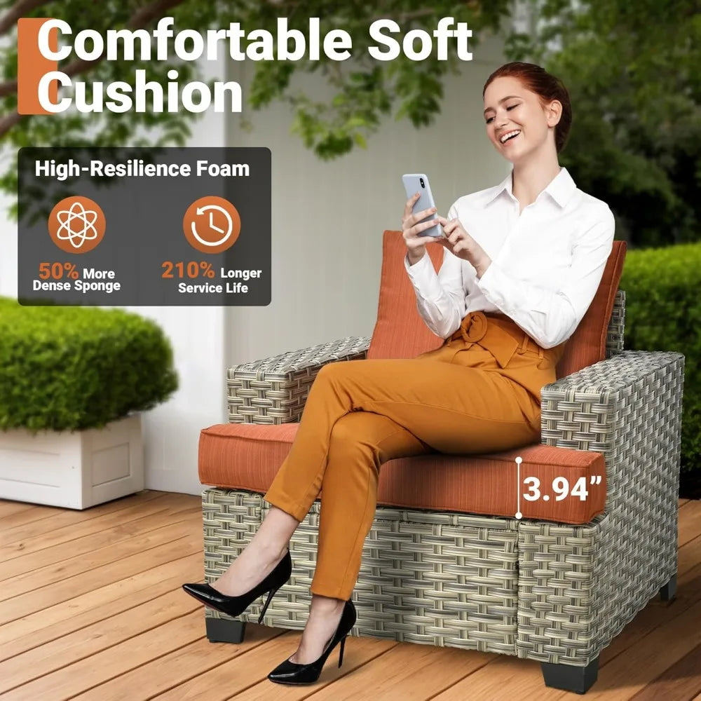 6 Piece Patio Sectional Furniture Set for Outdoor Relaxation