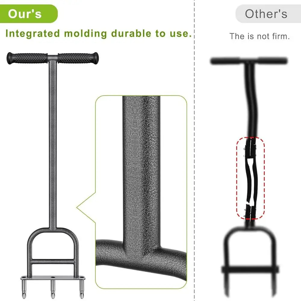 Lawn Coring Aerator Stainless Steel 3 Corer Plug Tool