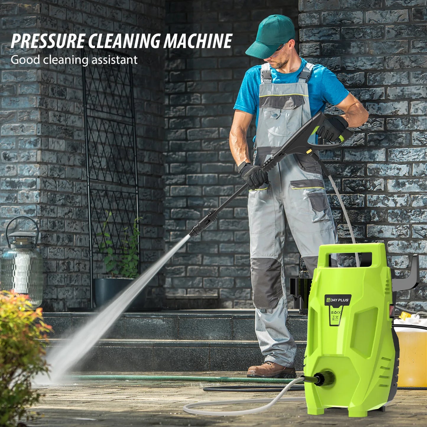 Pressure Washers 2200W 180Bar with 3 In 1 Adjustable Nozzle & 7m Hose, Jet Washers for Cleaning Cars, Driveways, Patios, Fences