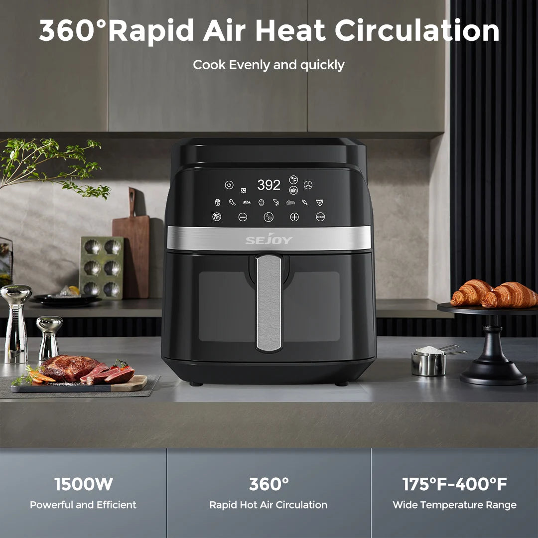 Air Fryer 8 In 1 6L Electric Oven Oilless Cooker Roast Bake