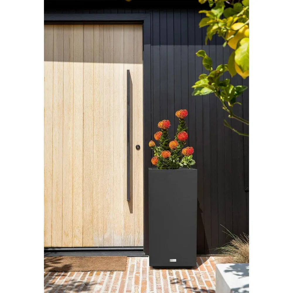 Veradek Block Series Pedestal Planter Tall All Weather