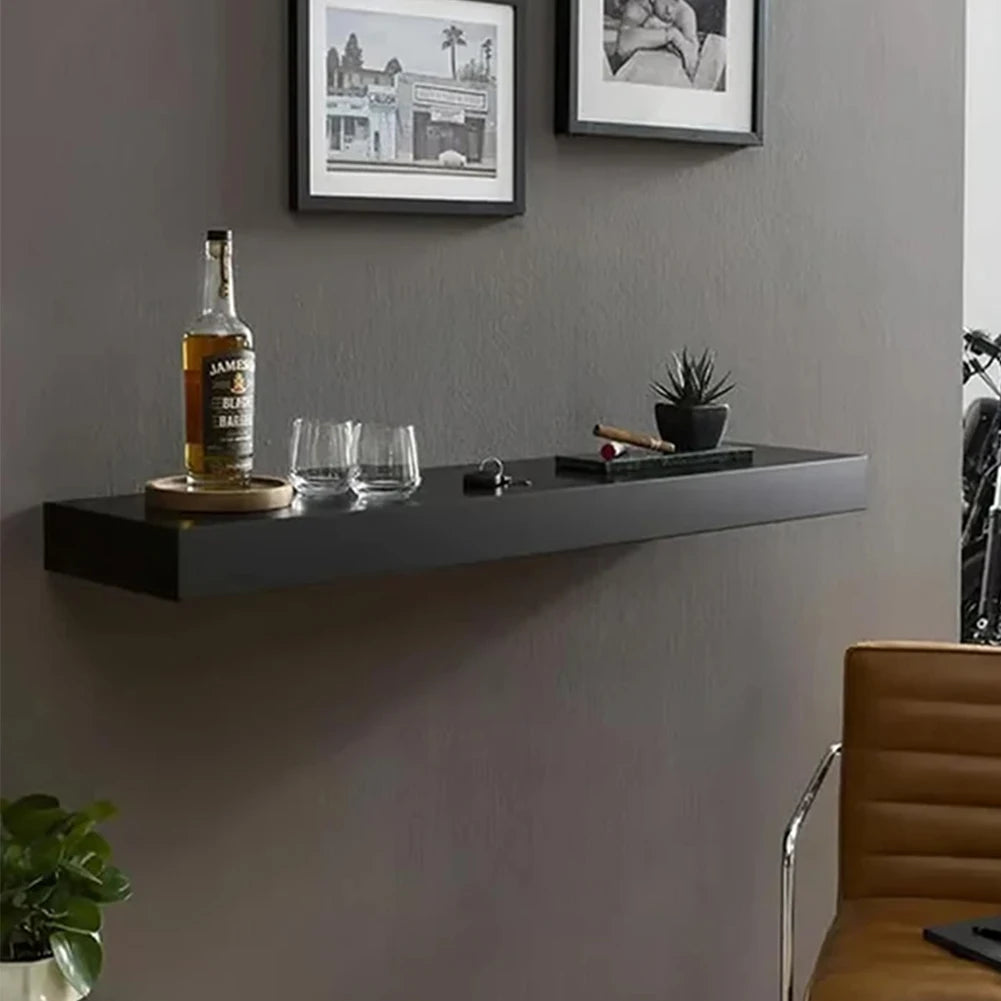 Wooden Concealed Floating Shelf With Secret Compartment