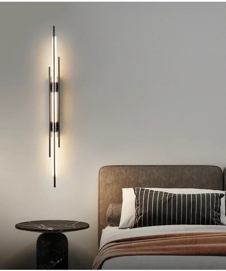 Modern LED Long Wall Lamp Bedroom Bedside Lamp LivingRoom DiningRoom Loft Wall Light Staircase Corridor Wall Sconces
