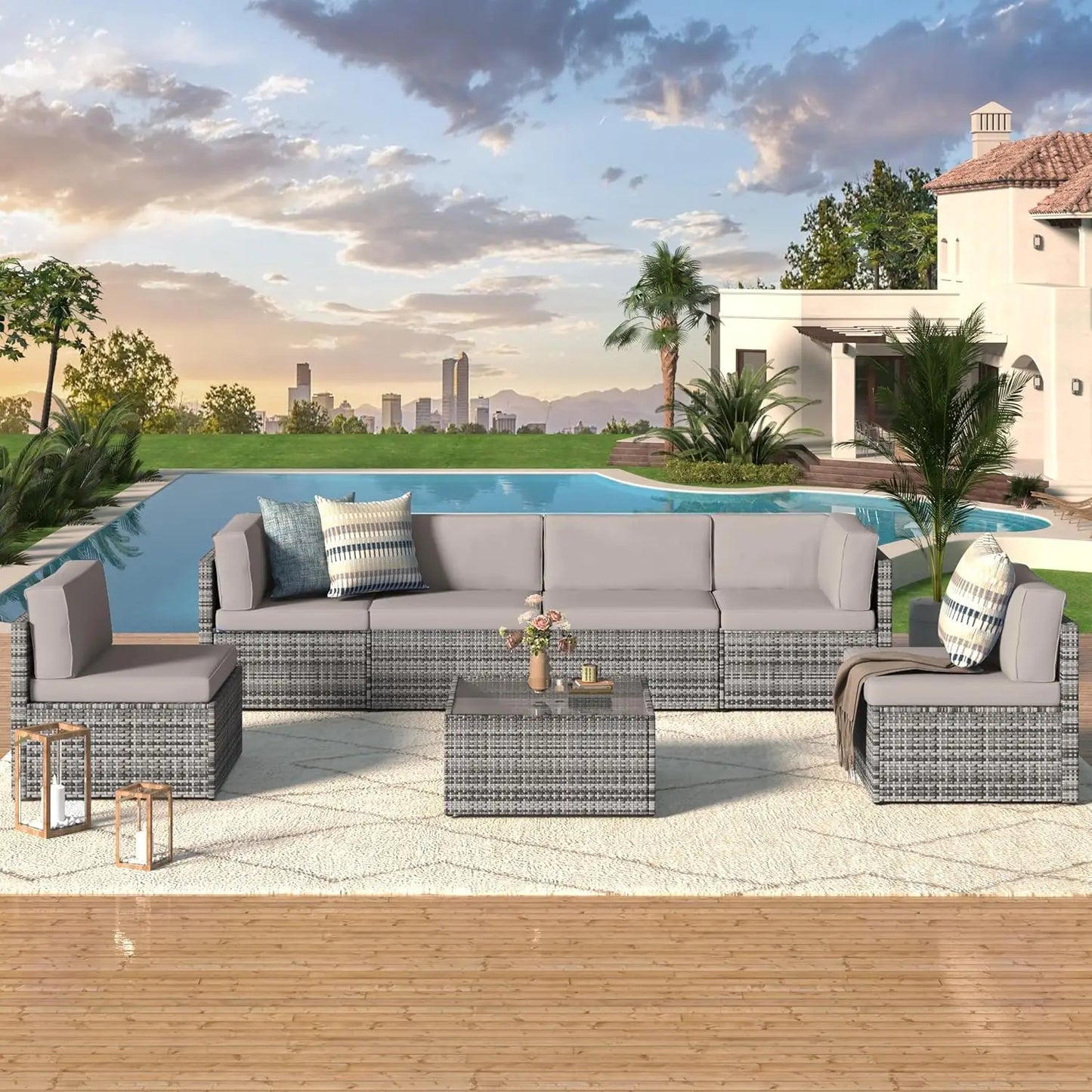 Modern Outdoor Sectional Furniture Chair Set for Patio
