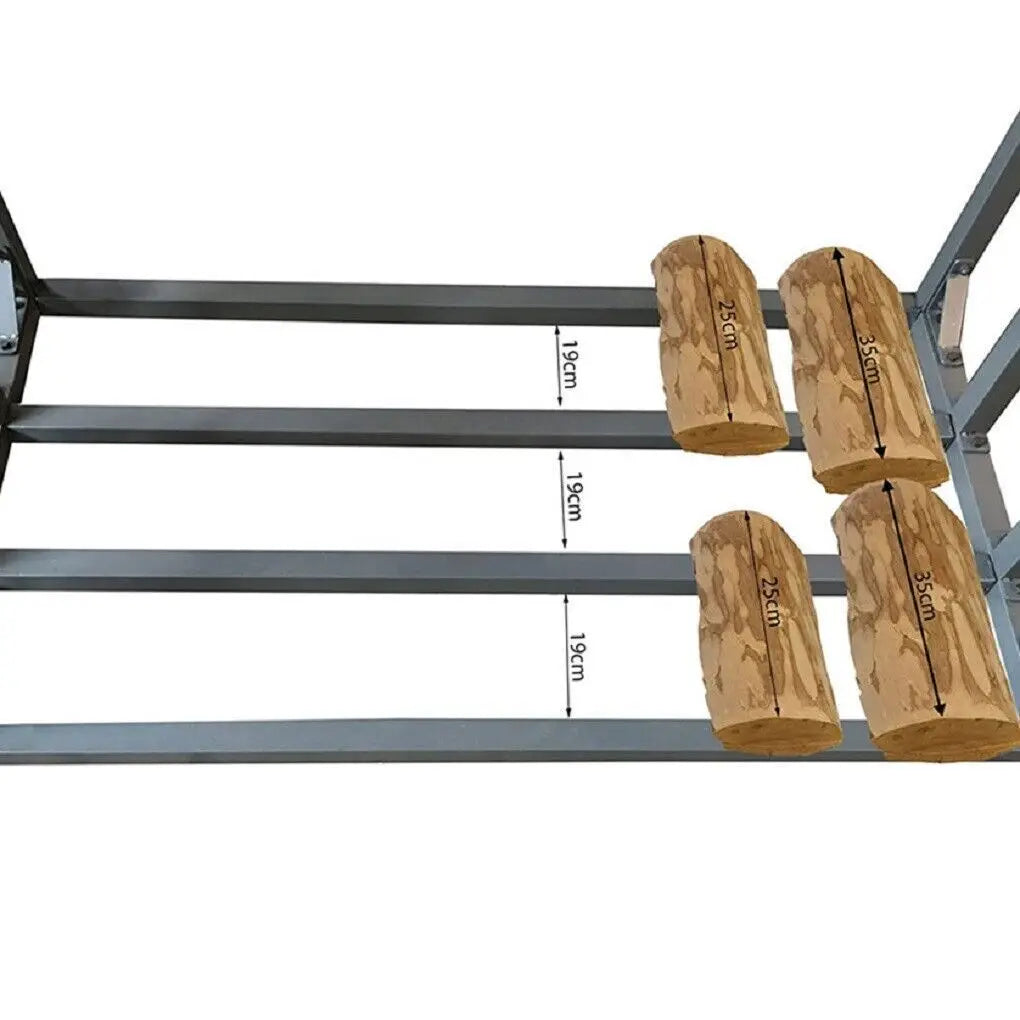 Heavy Duty Outdoor Firewood Storage Log Rack With Top Cover