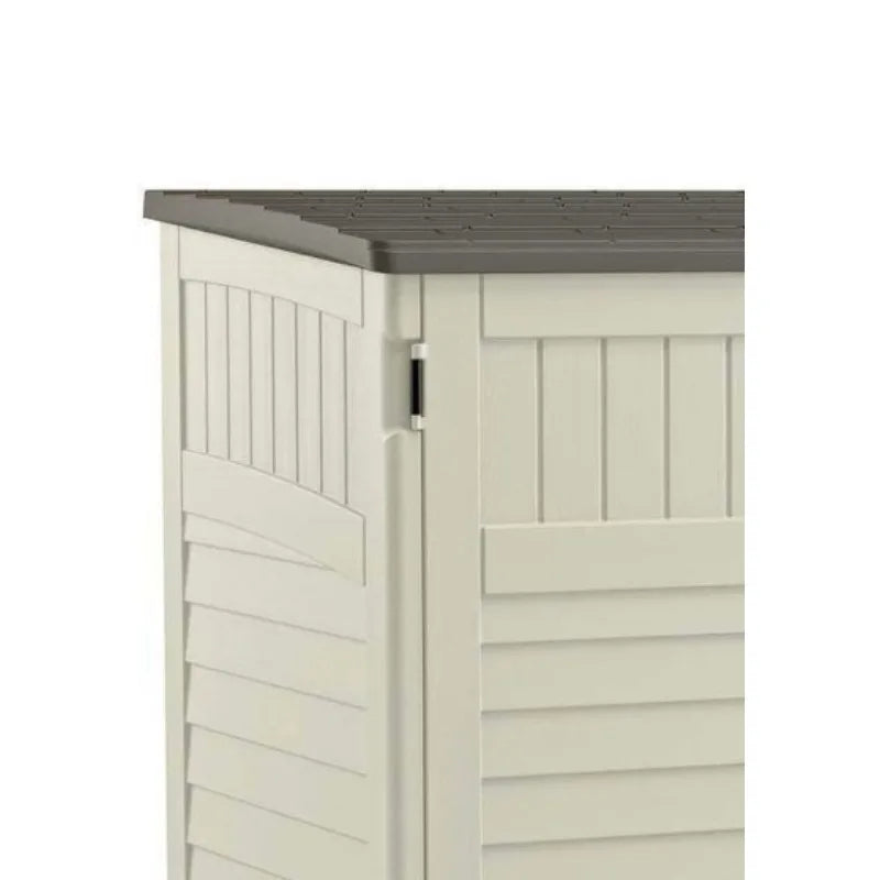 Horizontal Stow-Away Storage Shed Natural Wood-like Outdoor Storage