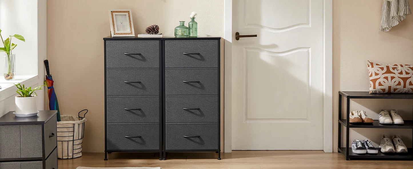 JHK 4 Fabric Living Room Cabinet With Wardrobe Steel Frame
