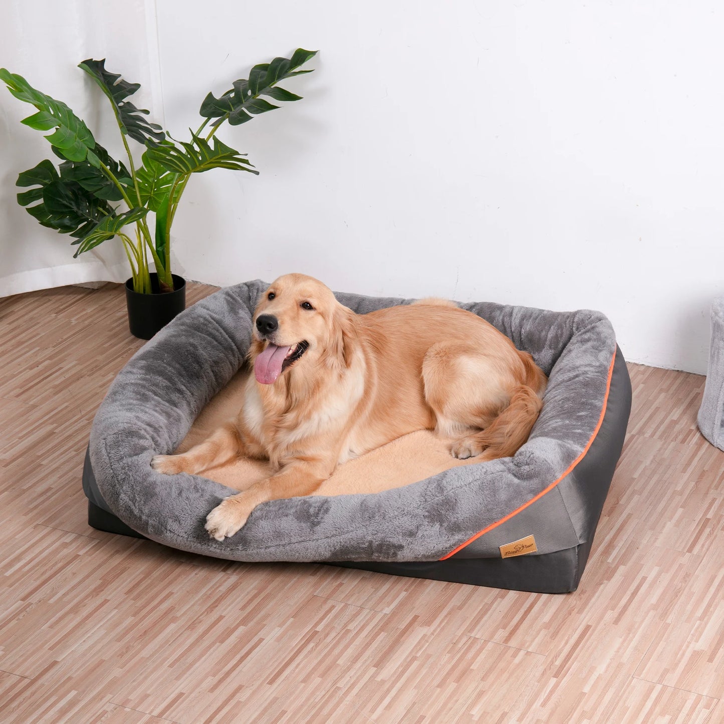 Super Soft Orthopedic Dog Bed With Cotton Padded Bolster