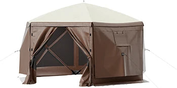 SucceBuy Pop Up Camping Gazebo 12x12 10x10 Sun Shade Tent