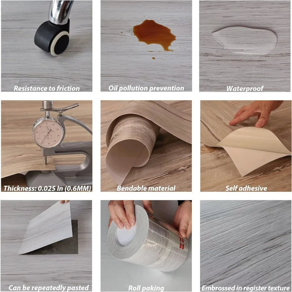36 Pack Waterproof Peel And Stick Floor Tiles Self Adhesive