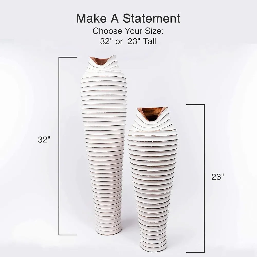Floor Decoration Vase Wooden Vase for Room Décor Free Shipping