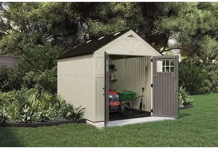 Tremont Resin Shed 8x10 Vanilla Slate Skylights Included