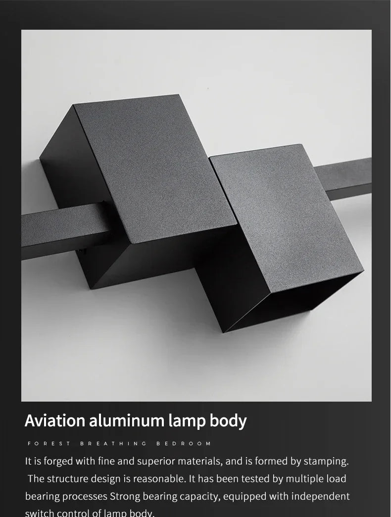 New Modern Minimalist Wall Lamp Black/Gold LED Wall Light Home Decorative Bedside Corridor Sofa Backgroung Wall Fixture