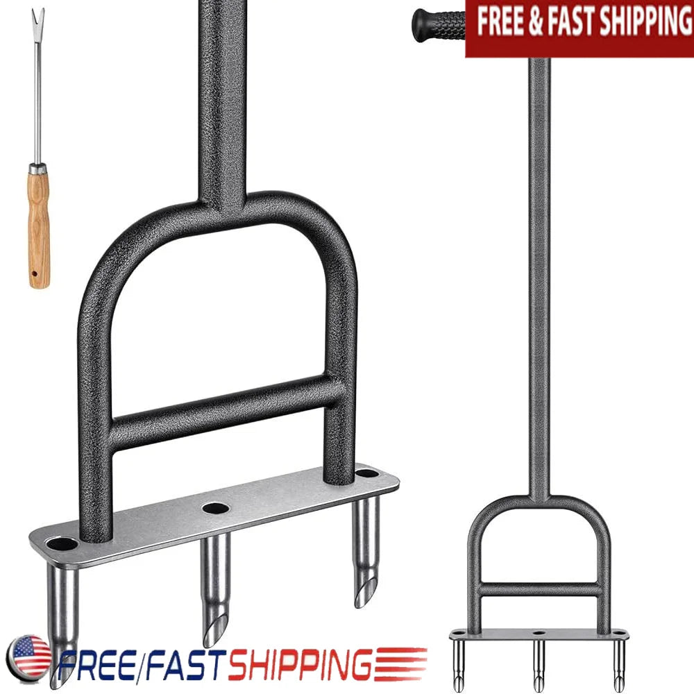 Lawn Coring Aerator Stainless Steel 3 Corer Plug Tool