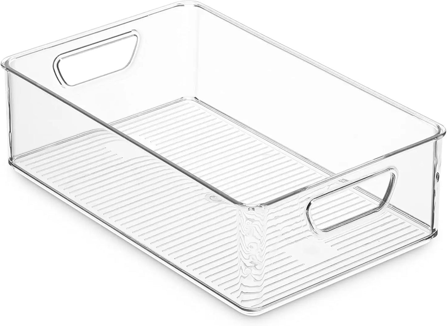 Refrigerator Organizer Bins - Stackable Plastic Pantry Baskets