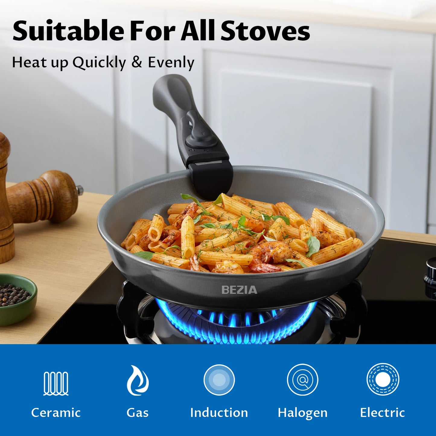 Induction Cookware with Healthy Ceramic Coating 13pcs Set
