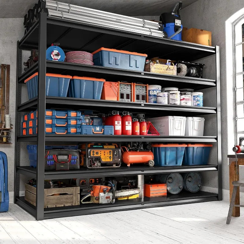 Garage Shelving Heavy Duty Shelving Unit Load 3500LBS Adjustable 6-Tier Metal Shelves