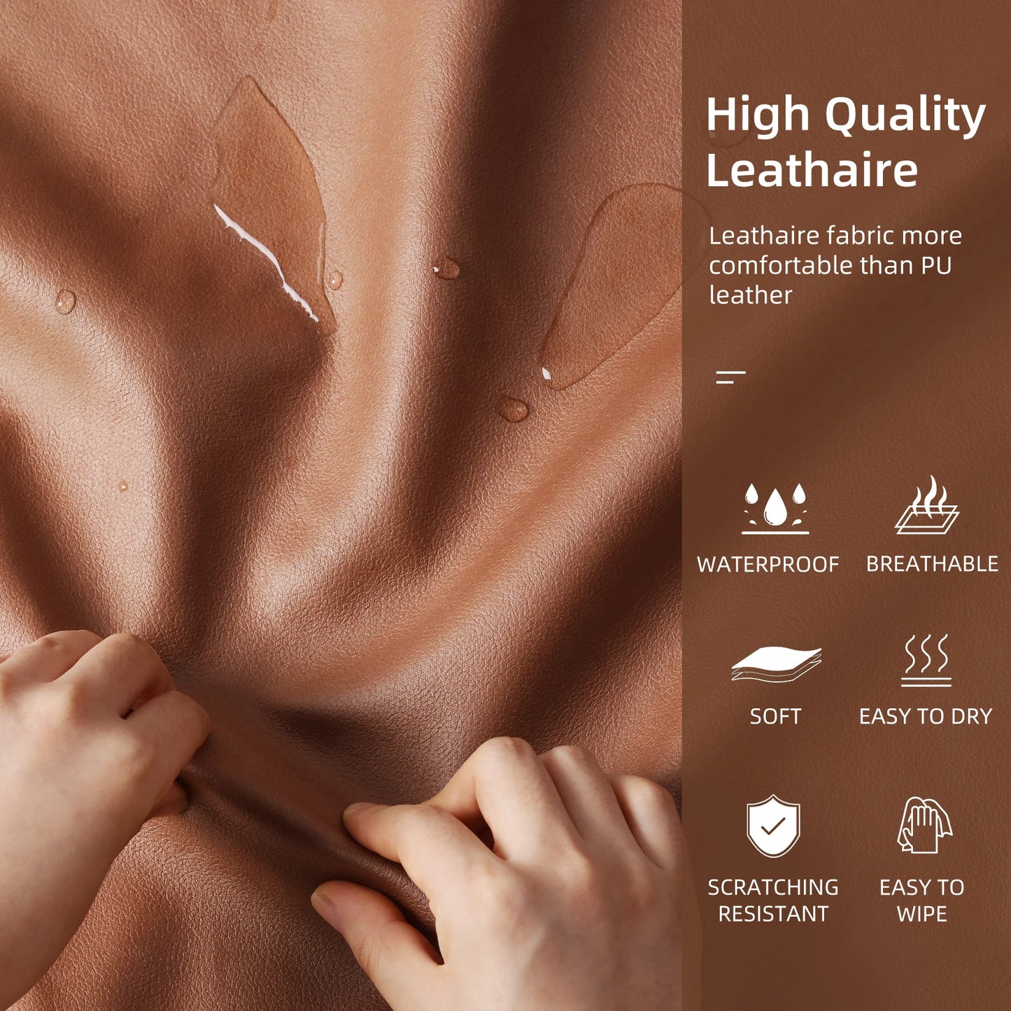 Large Elevated PU Leather Dog Bed With Removable Cushion