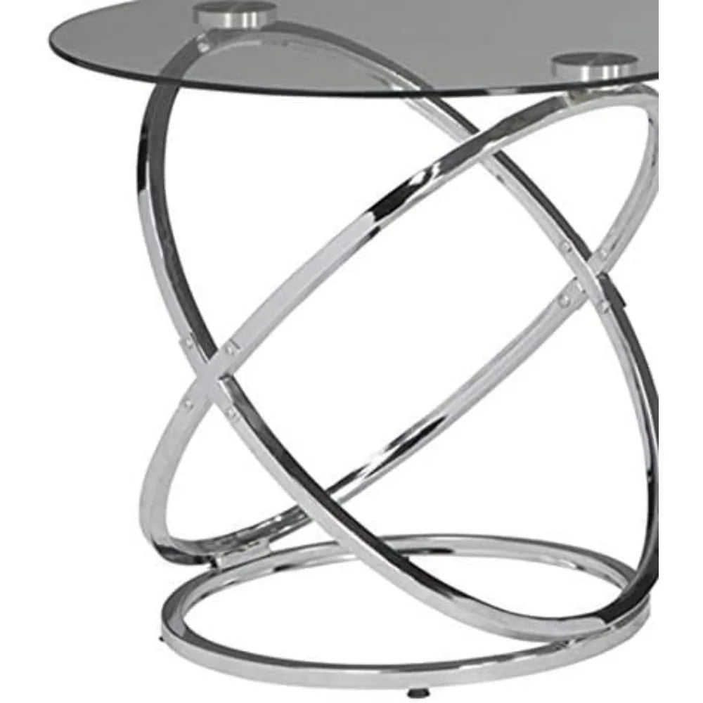 Round 3 Piece Small Table Set, Modern Art Deco Coffee Table
