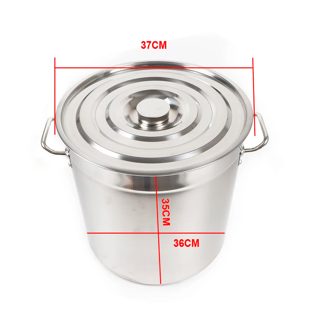 35L Thickened Stainless Steel Multipurpose Stock Pot Lid